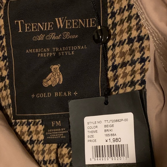 Teenie Weenie Gold Bear New fashion Trench - Picture 9 of 12